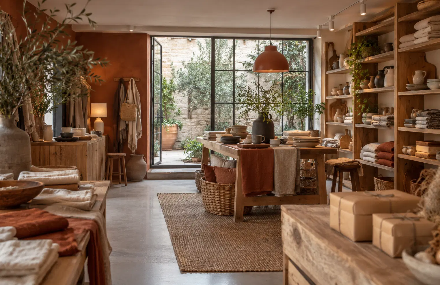 Illustration of independent retailers and their working space